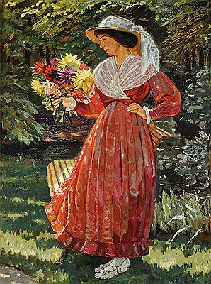 Portrait of the artist's second wife, the painter Adele Caroline Rautenbach.