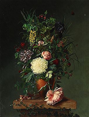 Still life with peonies, laburnum by Alfrida Baadsgaard - Auction record, sale price, and art valuation. Compare with similar artists and explore comparable artworks.