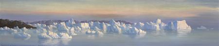 The icy hill by Jakobshavn with the Klaushavn land in the background