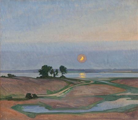 Landscape with moonlight