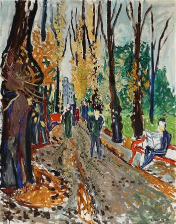 Sample artwork by Einar Herman Jensen (1915 - 1951), known for painting - View similar artists and auction records