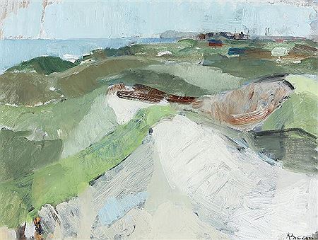 Landscape scenery with ocean view