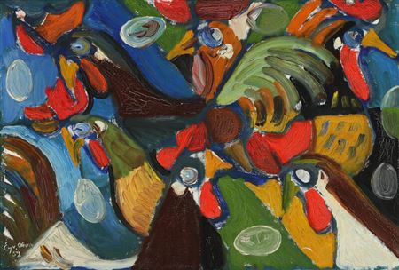 Chickens by Eyvind Olesen - Auction record, sale price, and art valuation. Compare with similar artists and explore comparable artworks.