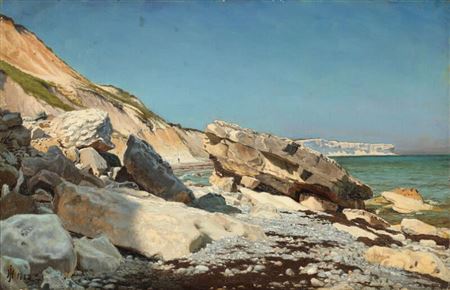 A view of Stevns Klint near Storedal on Zealand