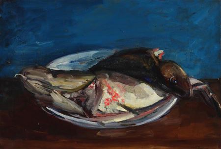 Still life with cod. by Christian Pedersen-Bellinge - Auction record, sale price, and art valuation. Compare with similar artists and explore comparable artworks.