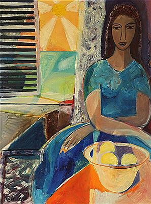 Woman by window by Josef Jose - Auction record, sale price, and art valuation. Compare with similar artists and explore comparable artworks.
