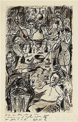A scene from a bar.
