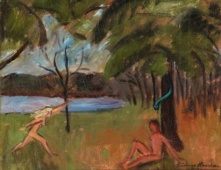 Adam and Eve. by Gunnar Hansen - Auction record, sale price, and art valuation. Compare with similar artists and explore comparable artworks.