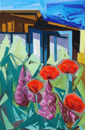 Garden with flowers.