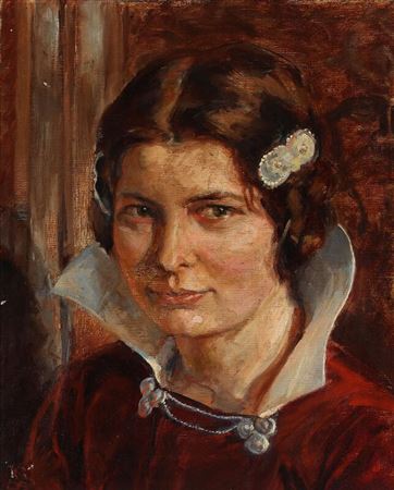 Portrait of a woman. by Knud Christian Soeborg - Auction record, sale price, and art valuation. Compare with similar artists and explore comparable artworks.