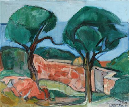 Landscape, Christians Ø. by Kamma Salto - Auction record, sale price, and art valuation. Compare with similar artists and explore comparable artworks.