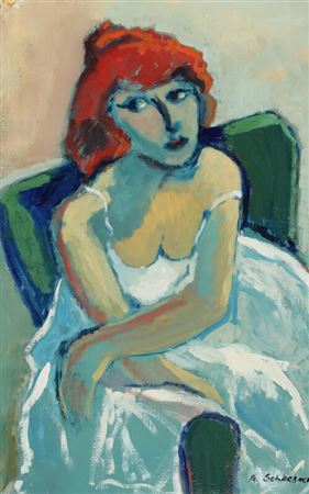 Composition with woman
