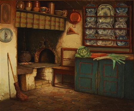 Interior from a kitchen at Læsø.