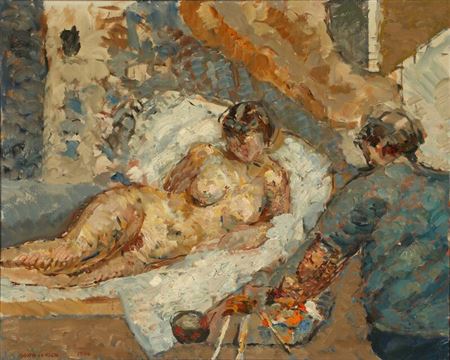 Sample artwork by Jens Peter Groth-Jensen (Born 1918), known for painting - View similar artists and auction records