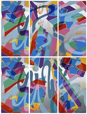 Ribboned Clouds II (six pieces)
