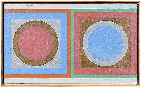 Sample artwork by George Bireline (1923 - 2002), known for geometric abstract painting, post real imagery - View similar artists and auction records