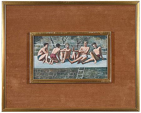 Swimmers, Box Hill Pool, Surrey, circa 1947-1949