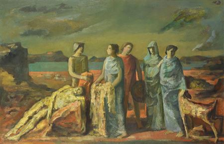 Sample artwork by Jean Mary Bellette (1908 - 1991), known for painting - View similar artists and auction records