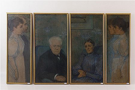 Family portrait by Victor Hageman - Auction record, sale price, and art valuation. Compare with similar artists and explore comparable artworks.