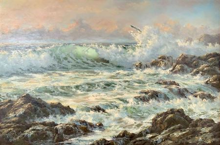 Coastal Surf Scene