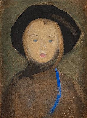 "Girl with Blue Ribbon"