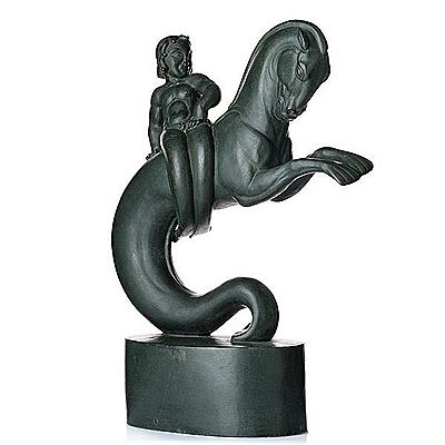 Triton riding on a seahorse by John Lundqvist - Auction record, sale price, and art valuation. Compare with similar artists and explore comparable artworks.