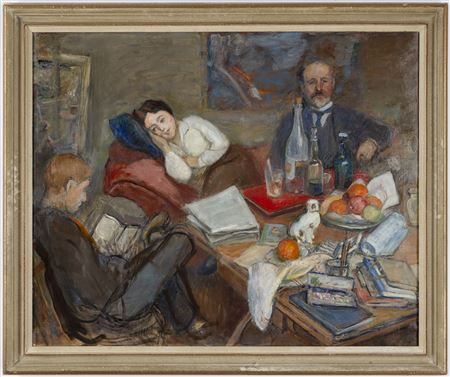 Reading aloud at the Pauli family