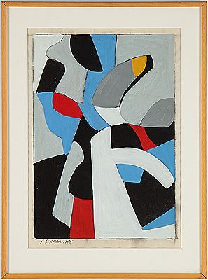 Sample artwork by Per Erik Boklin (1913 - 1999), known for non-figurative painting in tempera - View similar artists and auction records