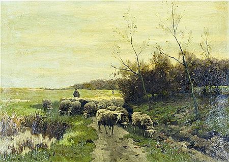 Landscape with Heard of Sheep by Willem Steelink I - Auction record, sale price, and art valuation. Compare with similar artists and explore comparable artworks.