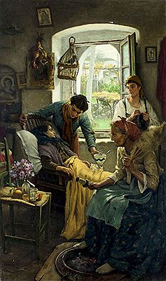 Interieur Scene - Sick Child