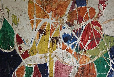 Sample artwork by Taro Yamamoto (1919 - 1994), known for abstract painting - View similar artists and auction records