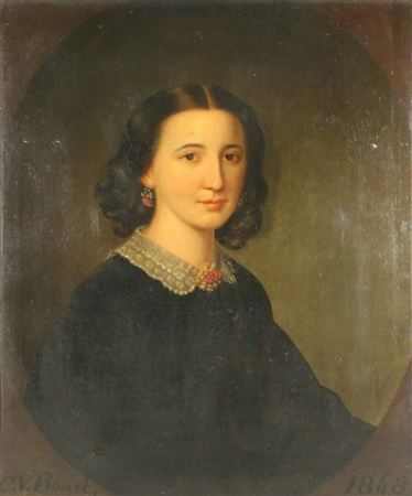 Portrait of a Lady. 1863 by Charles V Bond - Auction record, sale price, and art valuation. Compare with similar artists and explore comparable artworks.