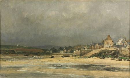 "Village de Bretagne au bord de la mer"