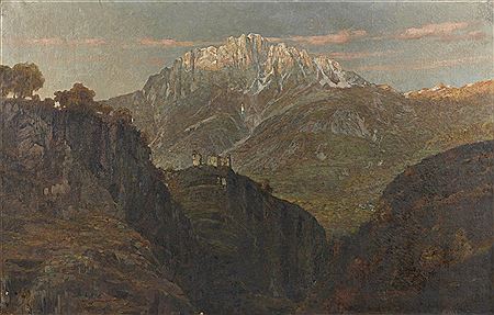 Mountain landscape by Cesare Bertolotti - Auction record, sale price, and art valuation. Compare with similar artists and explore comparable artworks.