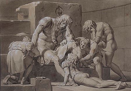 Il conte Ugolino imprigionato con i figli