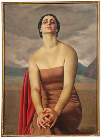 Ritratto a mezza figura della moglie del pittore