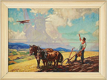 Statue of Liberty & Farmer