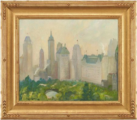 "Early Morning Central Park West, Looking Towards 5th Ave. & 59th St"