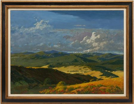 Mountain Landscape by Geoffrey Lewis - Auction record, sale price, and art valuation. Compare with similar artists and explore comparable artworks.