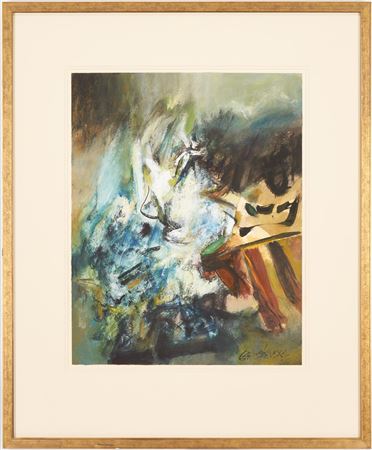 Sample artwork by Walter Hollis (Holly) Stevens (1927 - 1980), known for abstract expressionist painting, teaching - View similar artists and auction records