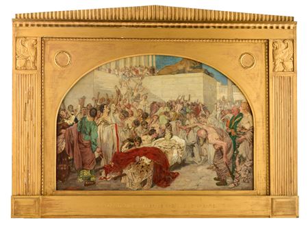 Marc Antonius an der Leiche Julius Cäsars by Robert Seuffert - Auction record, sale price, and art valuation. Compare with similar artists and explore comparable artworks.