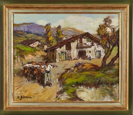 Le Bouvier devant la ferme