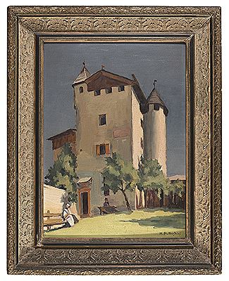 Convent with figures of nuns