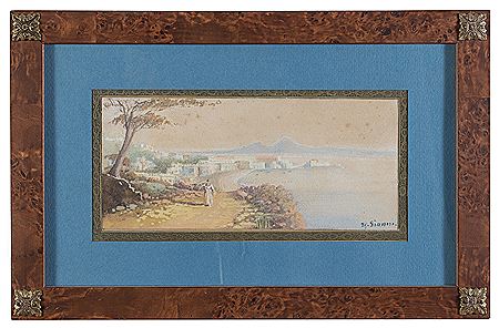 VIEW OF CAPRI FROM POSILLIPO / VIEW OF VESUVIUS FROM POSILLIPO