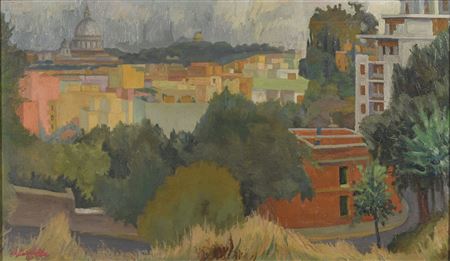 Rome from Monte Mario by Umberto Carabella - Auction record, sale price, and art valuation. Compare with similar artists and explore comparable artworks.