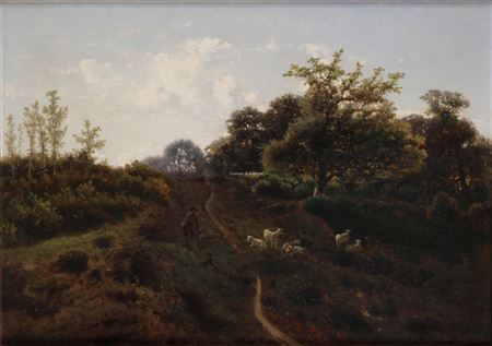 Shepherd in a landscape
