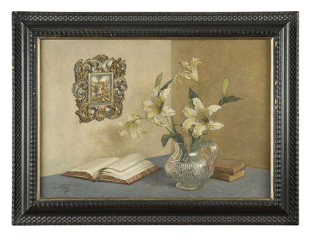 A Still life of lilies in a glass jug by Lev Klin - Auction record, sale price, and art valuation. Compare with similar artists and explore comparable artworks.