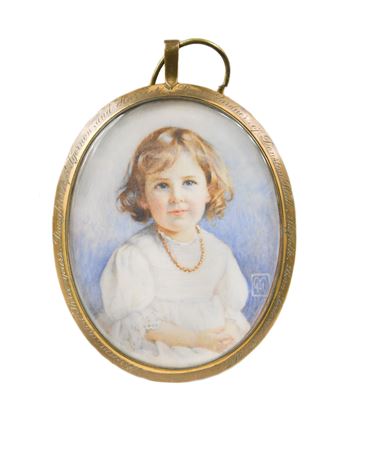 Portrait miniature of Miriam Dunn Gardner aged 3