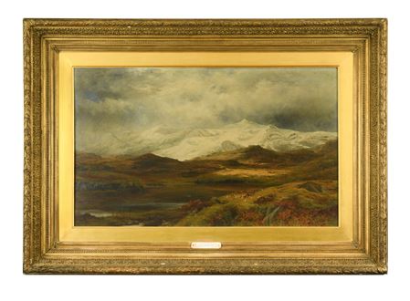 'The First Snow on the Mountains, Llyn Helsi, North Wales'
