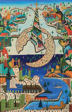 Animated imaginary city